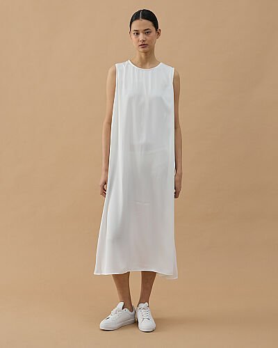 Saten Kolsuz Elbise İçlik Astarı Ekru 