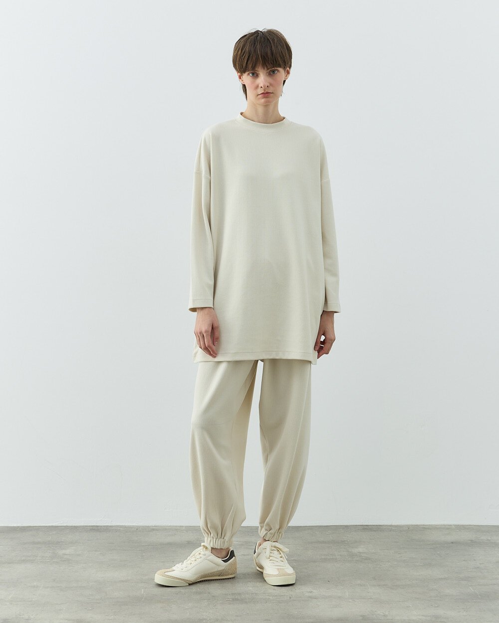 Selanik Fitilli Örme Jogger Takım Bej - Aybikestil