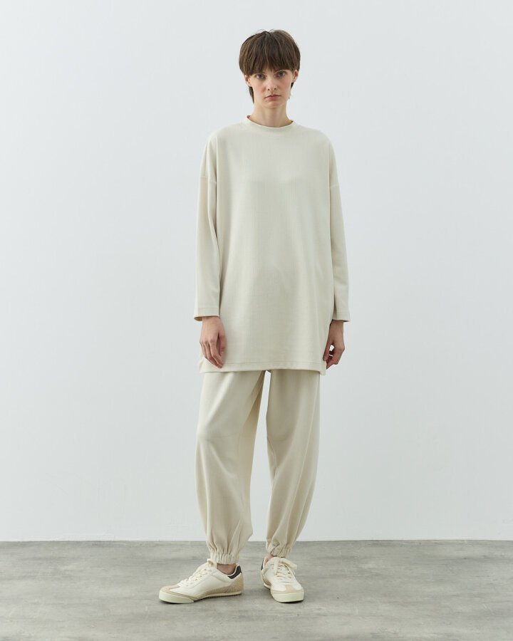 Selanik Fitilli Örme Jogger Takım Bej