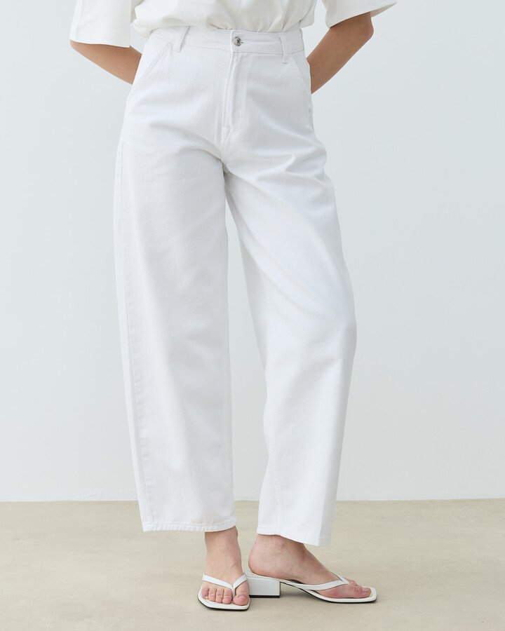 Skater Fit Jean Beyaz - Aybikestil (1)