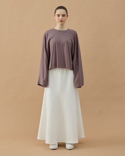 Süprem Crop Pelerin Bluz Menekşe - Aybikestil (1)