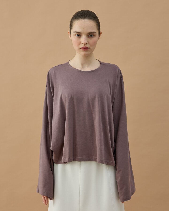 Süprem Crop Pelerin Bluz Menekşe