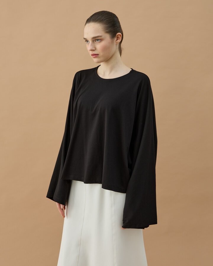 Süprem Crop Pelerin Bluz Siyah