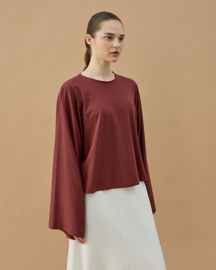 Süprem Crop Pelerin Bluz Terra Cotta