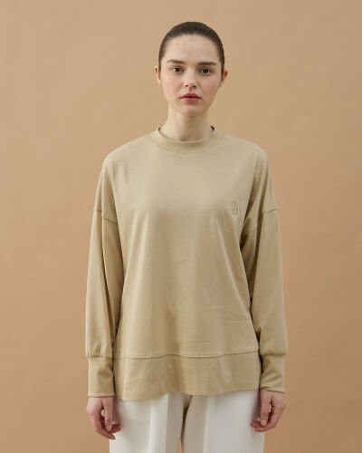 Süprem Fresh Yırtmaçlı Bluz Bej 