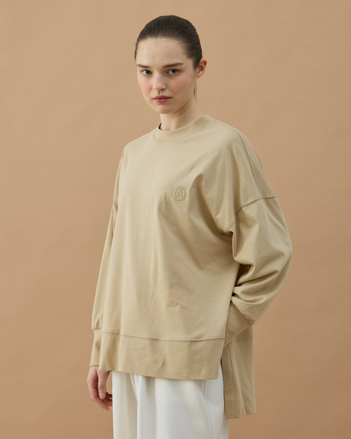 Süprem Fresh Yırtmaçlı Bluz Bej - Aybikestil (1)