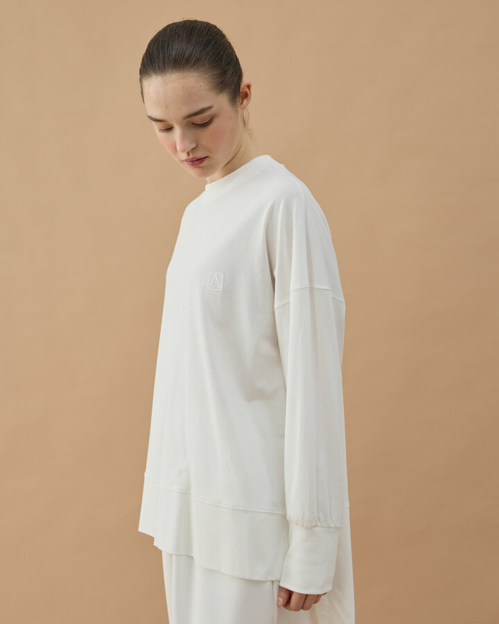 Süprem Fresh Yırtmaçlı Bluz Ekru - Aybikestil (1)