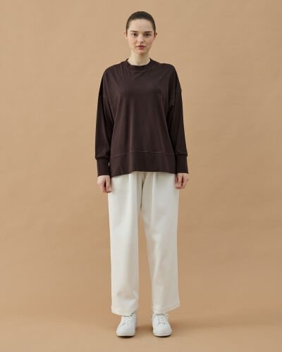 Süprem Fresh Yırtmaçlı Bluz Kahve - Aybikestil (1)