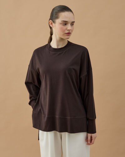 Süprem Fresh Yırtmaçlı Bluz Kahve 