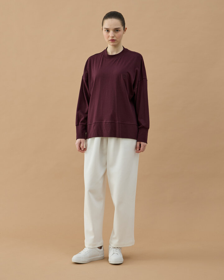 Süprem Fresh Yırtmaçlı Bluz Mürdüm - Aybikestil (1)