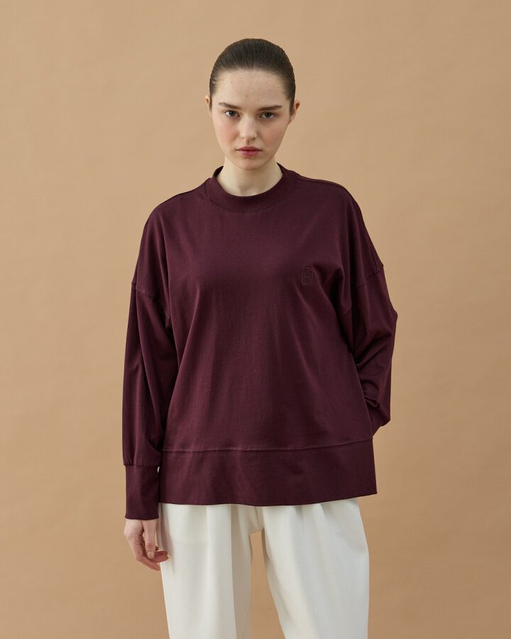 Süprem Fresh Yırtmaçlı Bluz Mürdüm