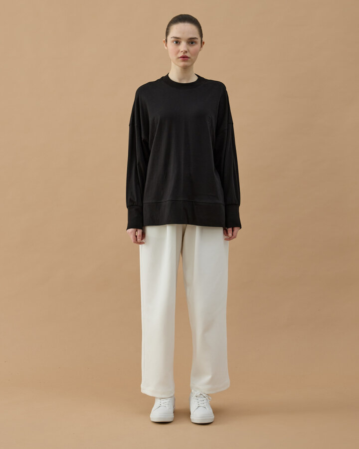 Süprem Fresh Yırtmaçlı Bluz Siyah - Aybikestil (1)