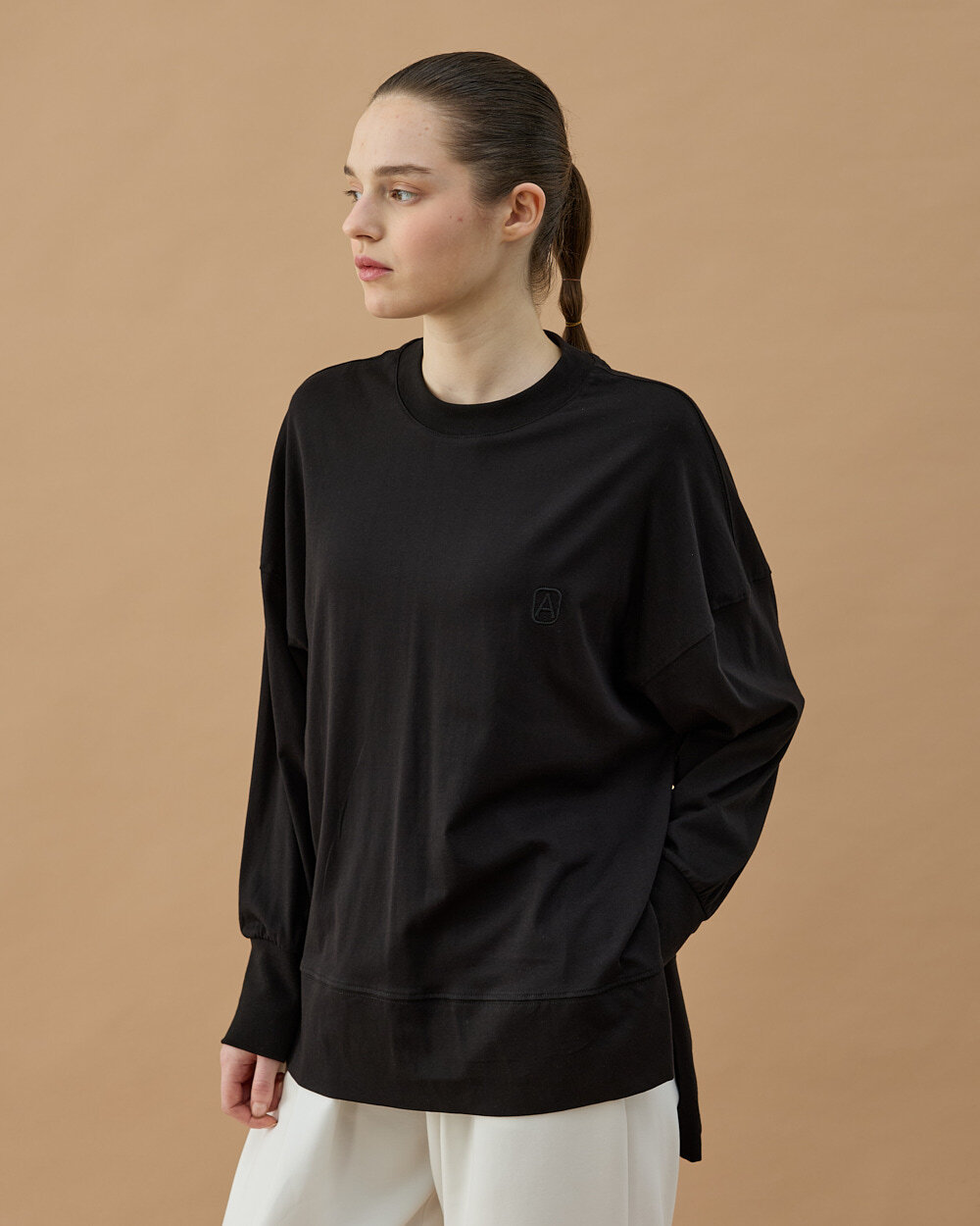 Süprem Fresh Yırtmaçlı Bluz Siyah - Aybikestil