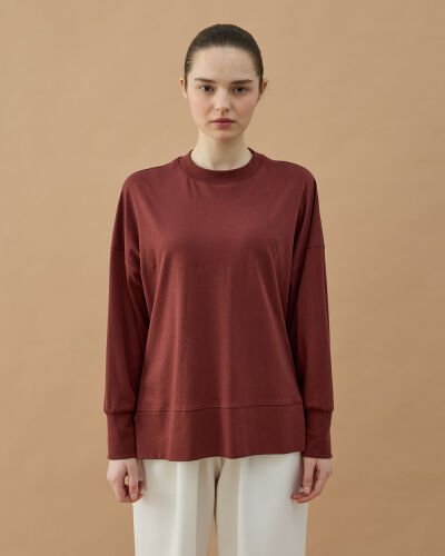 Süprem Fresh Yırtmaçlı Bluz Terra Cotta 