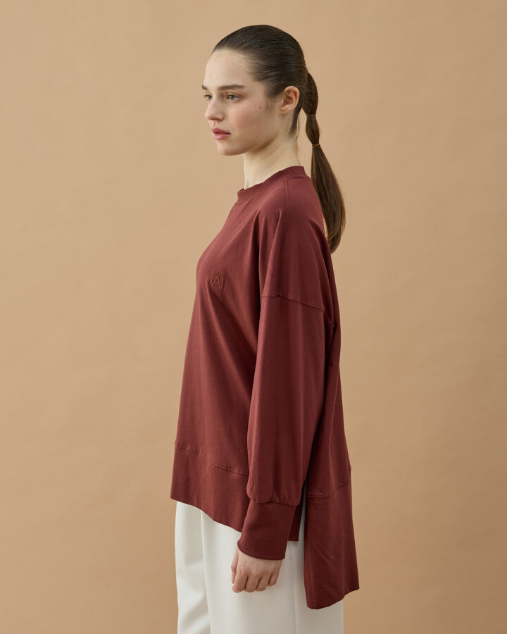 Süprem Fresh Yırtmaçlı Bluz Terra Cotta - Aybikestil (1)