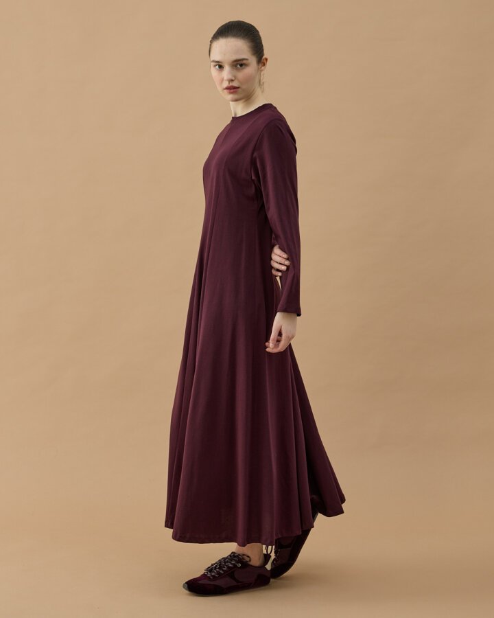 Süprem Kuplu Uzun Elbise Mürdüm - Aybikestil (1)