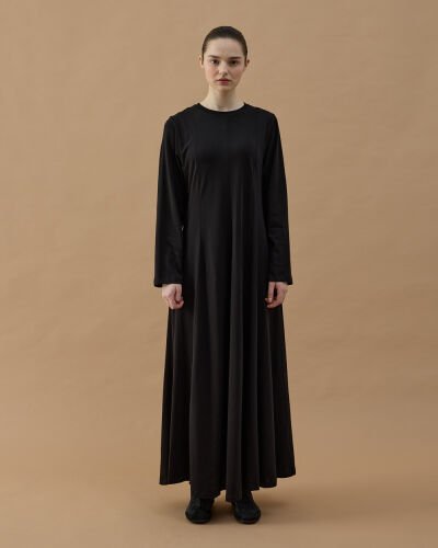 Süprem Kuplu Uzun Elbise Siyah 