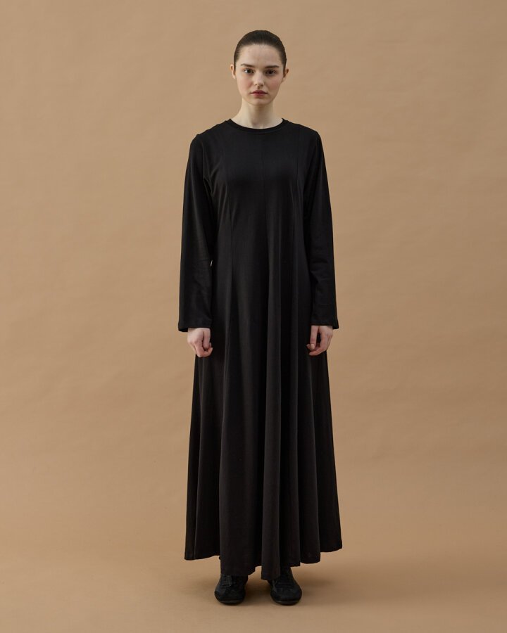 Süprem Kuplu Uzun Elbise Siyah