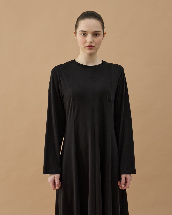 Süprem Kuplu Uzun Elbise Siyah - Aybikestil (1)