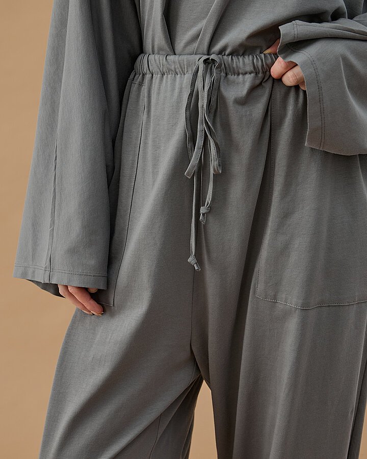 Süprem Pensli Balon Fit Eşofman Altı Gri - Aybikestil (1)