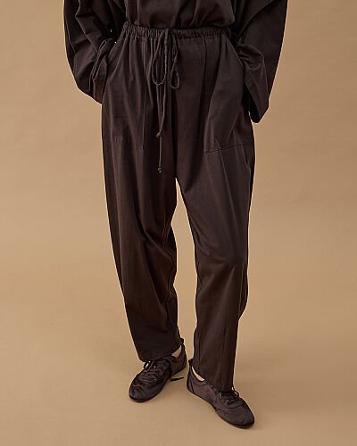 Süprem Pensli Balon Fit Eşofman Altı Kahve 