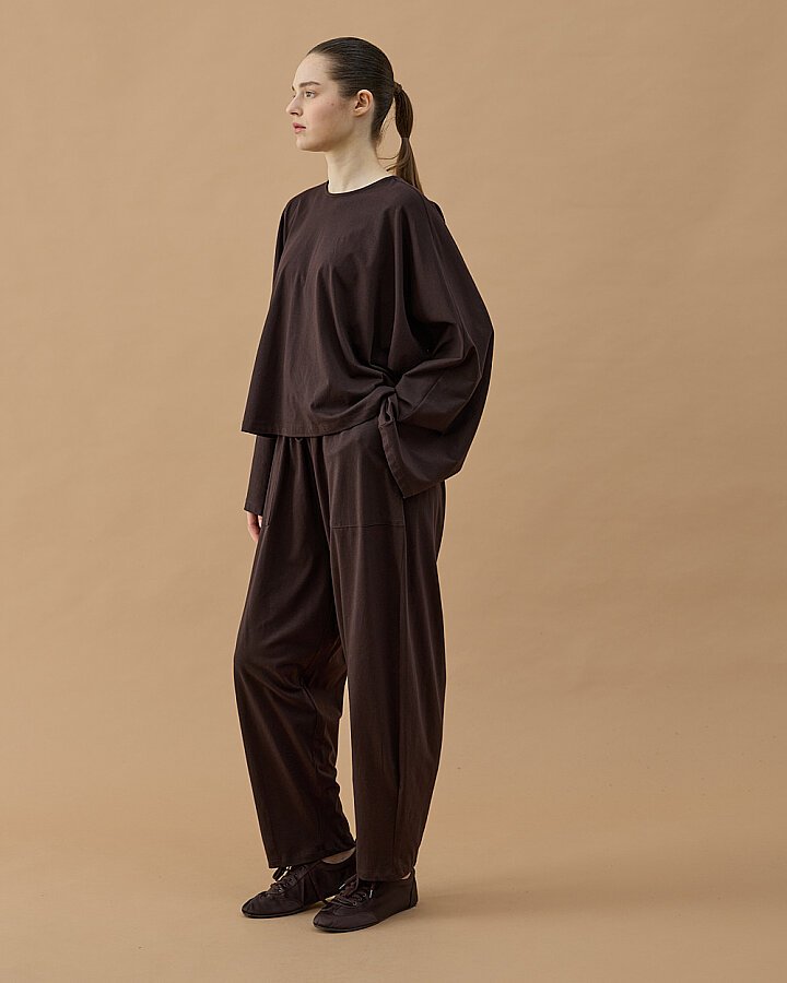 Süprem Pensli Balon Fit Eşofman Altı Kahve - Aybikestil (1)