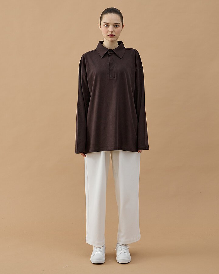 Süprem Polo Yaka Tshirt Kahve - Aybikestil (1)