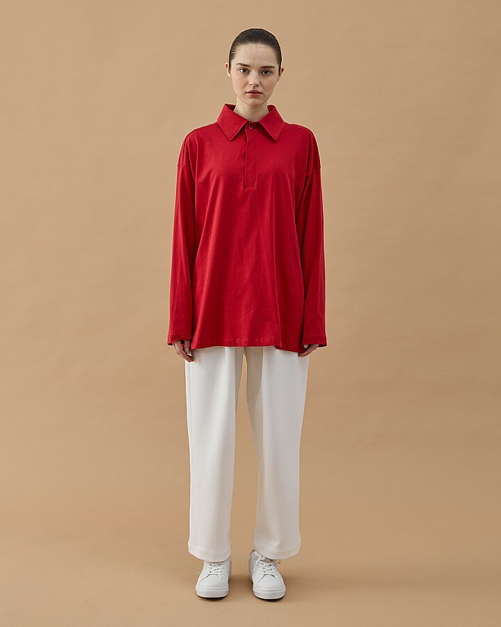 Süprem Polo Yaka Tshirt Kırmızı - Aybikestil (1)