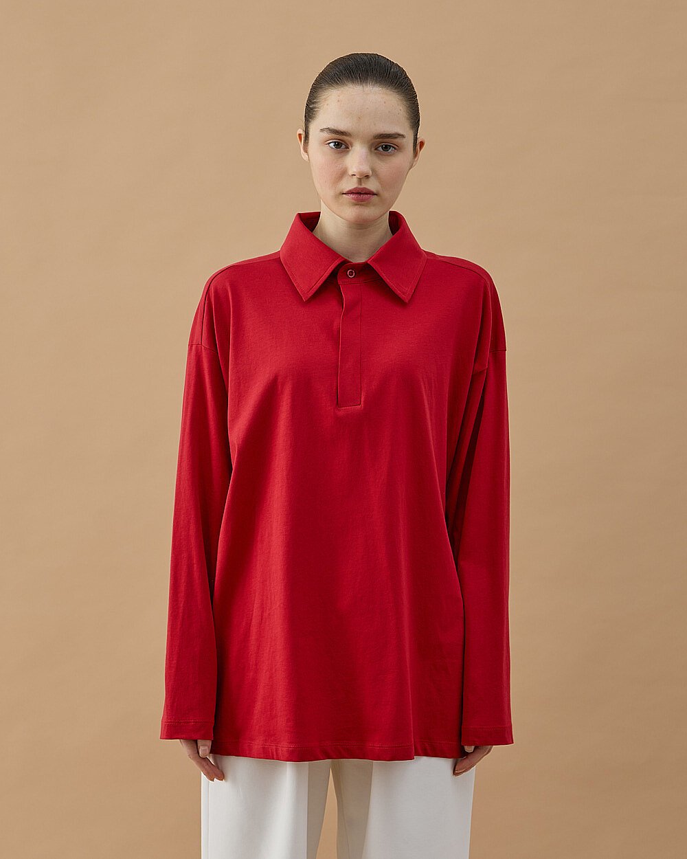 Süprem Polo Yaka Tshirt Kırmızı - Aybikestil