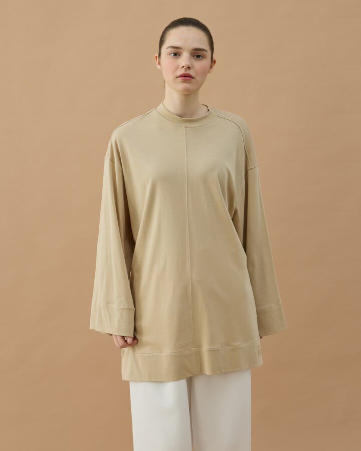 Süprem Pure Kesikli Tunik Bej - Aybikestil (1)