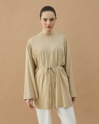 Süprem Pure Kesikli Tunik Bej 