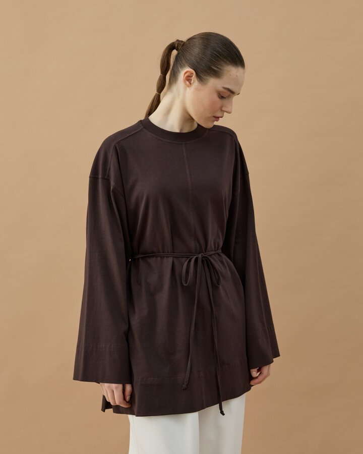 Süprem Pure Kesikli Tunik Kahve