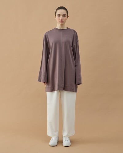 Süprem Pure Kesikli Tunik Menekşe - Aybikestil (1)