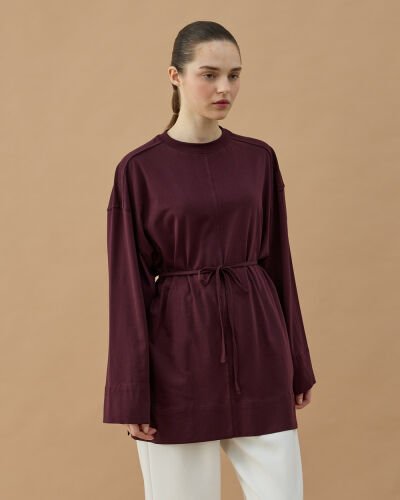 Süprem Pure Kesikli Tunik Mürdüm 