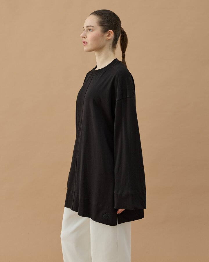Süprem Pure Kesikli Tunik Siyah - Aybikestil (1)