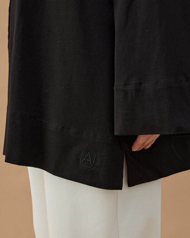 Süprem Pure Kesikli Tunik Siyah - Aybikestil (1)