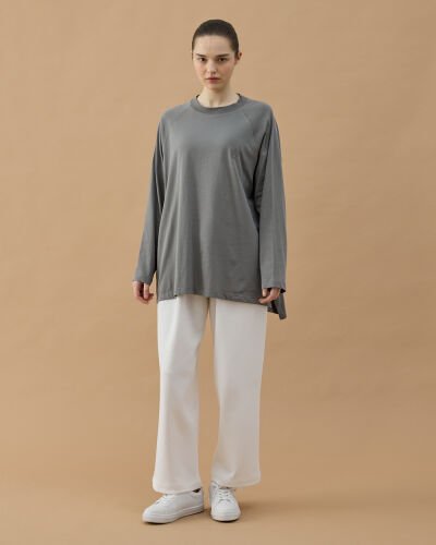 Süprem Relax Bluz Gri - Aybikestil (1)