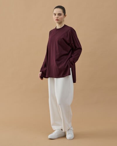 Süprem Relax Bluz Mürdüm - Aybikestil (1)