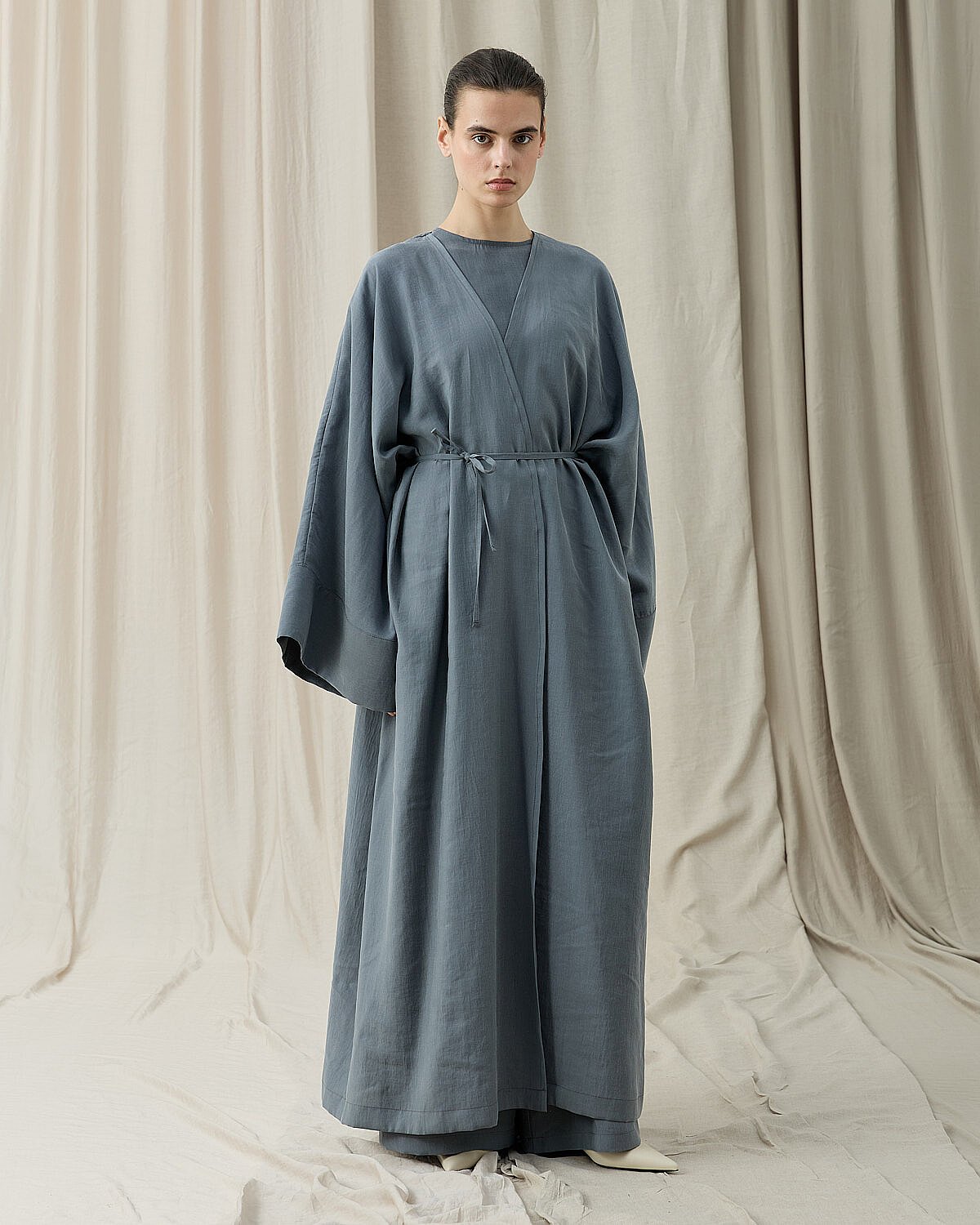 Tencel Diamond Kimono Abaya Nefti - Aybikestil