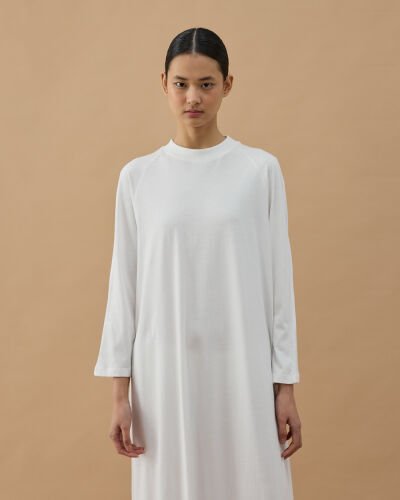 Uzun Kollu Elbise Astarı Beyaz - Aybikestil (1)