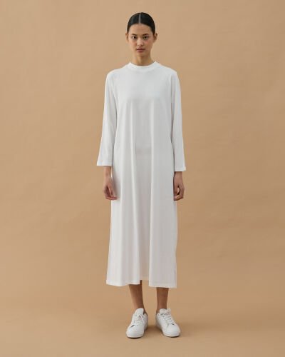 Uzun Kollu Elbise Astarı Beyaz 