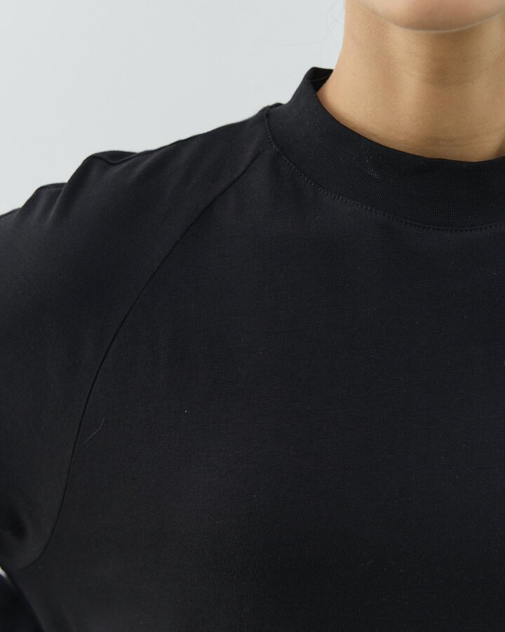 Uzun Kollu Elbise Astarı Siyah - Aybikestil (1)