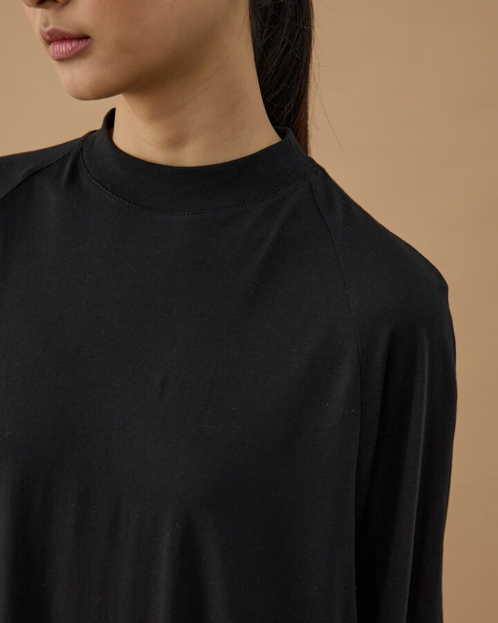 Uzun Kollu Elbise Astarı Siyah - Aybikestil (1)