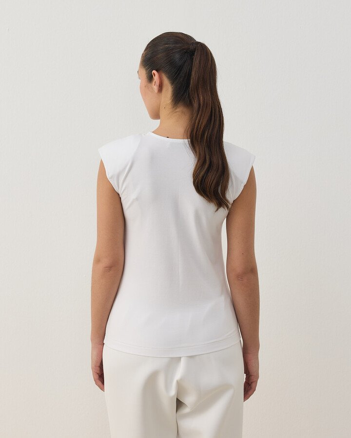 Vatkalı Kolsuz Body Beyaz - Aybikestil (1)