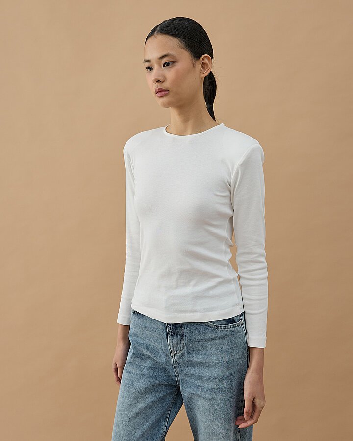 Vatkalı Uzun Kollu Body Ekru - Aybikestil (1)