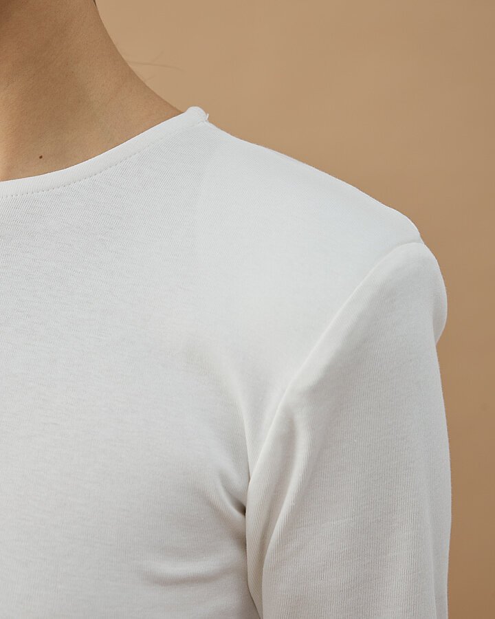 Vatkalı Uzun Kollu Body Ekru - Aybikestil (1)