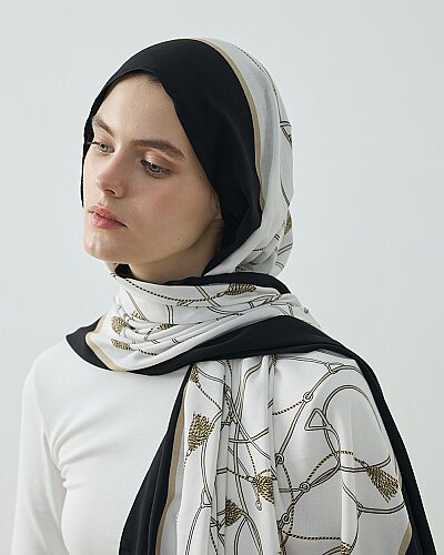 Viskon Şal Fringe Ekru - Aybikestil (1)