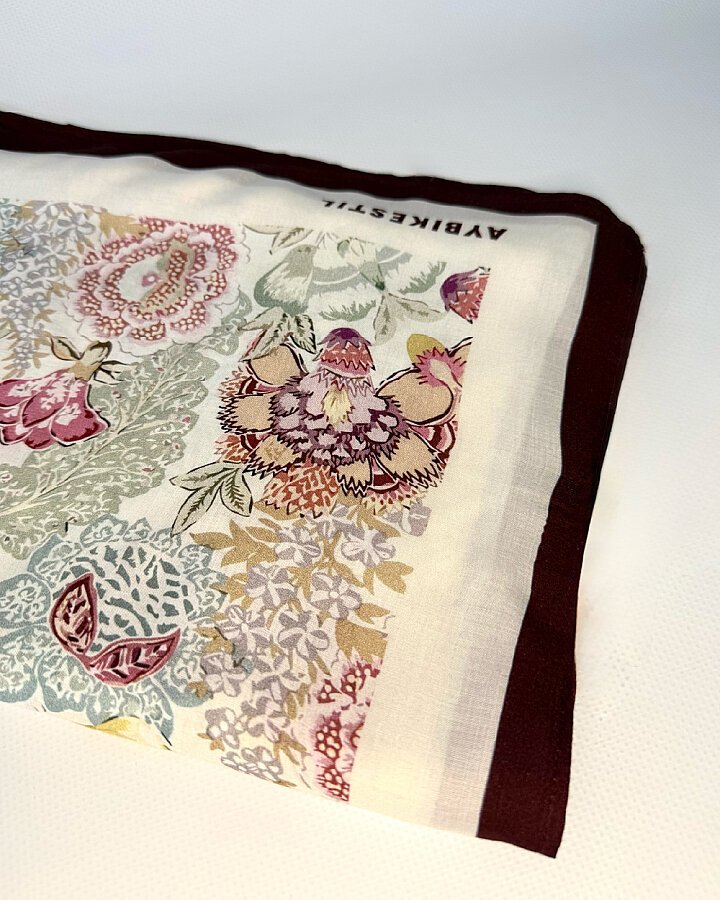 Viskon Şal Mix Flower Pembe - Aybikestil (1)