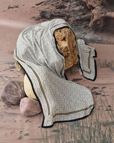 Viskon Şal Monogram - Aybikestil