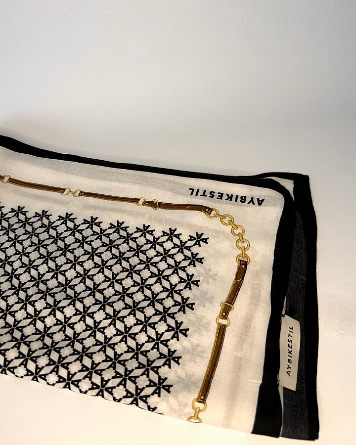 Viskon Şal Pattern Siyah - Aybikestil (1)